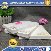 Jinbao hoja de plástico de 5 mm 10 mm densidad de pvc 0.55 para muebles